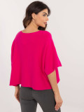 Elegant fuchsia sweater with 3/4 sleeves