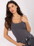 Graphite sleeveless smooth top