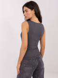 Graphite sleeveless smooth top
