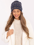 Elegant Blue Beanie with Application