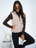 Beige Faux Fur Vest
