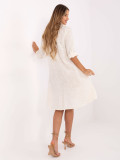 Asymmetrical Summer Dress in Light Beige