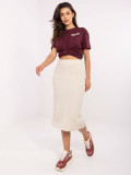 Midi Skirt in Light Beige