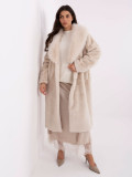 Elegant beige coat with lining