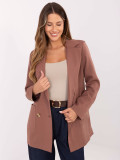 Elegant beige blazer with lining and pockets