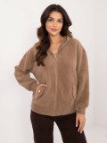 Beige Winter Jacket with Hood
