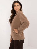 Beige Winter Jacket with Hood