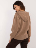 Beige Winter Jacket with Hood