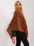 Stylish beige poncho with lining