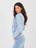 Light Blue Short Denim Jacket