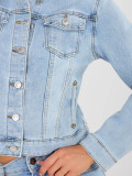 Light Blue Short Denim Jacket