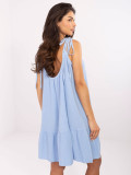 Flared Summer Dress in Light Blue