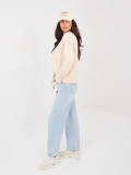 Women's balloon fit high-waisted jeans, light blue