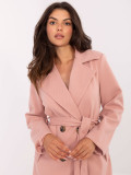 Elegant Transitional Coat in Light Pink