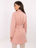 Elegant Transitional Coat in Light Pink