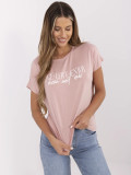 Stylish T-shirt with Print in Light Pink