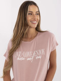 Stylish T-shirt with Print in Light Pink