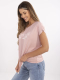 Stylish T-shirt with Print in Light Pink
