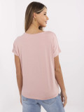 Stylish T-shirt with Print in Light Pink