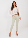 Light Grey Skinny Jeans with High Waist