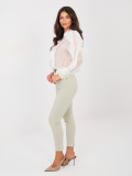 Light Grey Skinny Jeans with High Waist