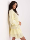 Flared Summer Dress in Bright Yellow