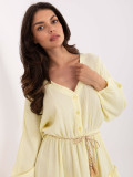 Flared Summer Dress in Bright Yellow
