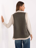 Stylish Khaki Sleeveless Vest