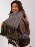 Women's Winter Scarf in Khaki-Purple