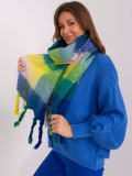 Cobalt Scarf with Fringes