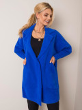 Cobalt Alpaca Fluffy Coat