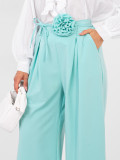 Elegant wide-leg trousers in mint green