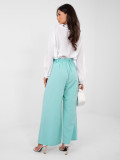 Elegant wide-leg trousers in mint green