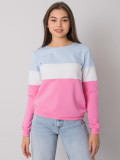 Pink and Blue Sweatshirt without Hood