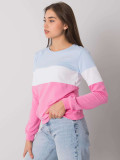 Pink and Blue Sweatshirt without Hood