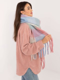 Women's Light Blue Checkered Scarf