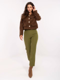 Elegant Trousers in Olive Green