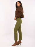 Elegant Trousers in Olive Green