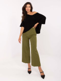 Elegant Wide-Leg Pants in Olive Green