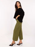 Elegant Wide-Leg Pants in Olive Green