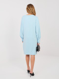 Light blue sweatshirt dress with long sleeves