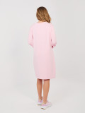 Pink casual dress with long sleeves