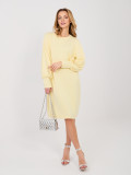 Light Yellow Comfortable Sweatshirt Dress