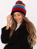 Striped Beanie with Pom-Pom