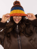 Striped Winter Beanie with Pom-Pom
