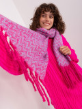 Pink-Blue Women's Knitted Scarf
