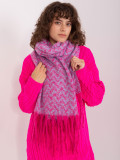 Pink-Blue Women's Knitted Scarf