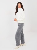 Grey balloon fit high-waisted jeans
