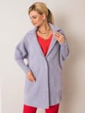 Grey Fluffy Alpaca Transitional Coat
