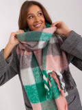 Green Scarf with Fringes